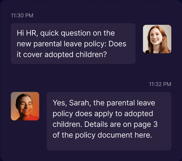 Provide 24/7 access to HR support