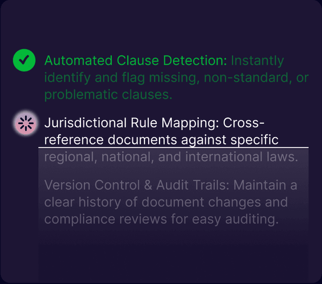 Complete compliance checks